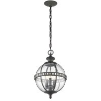 Ancienne lampe suspendue boule parapluie verre de pluie...