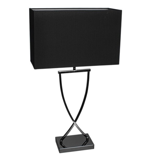 Lampe de chevet métal tissu E27 hauteur 69 cm Moderne