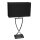 Lampe de chevet métal tissu E27 hauteur 69 cm Moderne