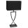 Lampe de table métal tissu 52 cm noir-chrome noir E27