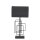 Lampe de table Noir Métal Tissu 52 cm E27 Moderne