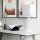 Lampe dappoint Blanc 52 cm Tissu Métal E27 Interrupteur à câble