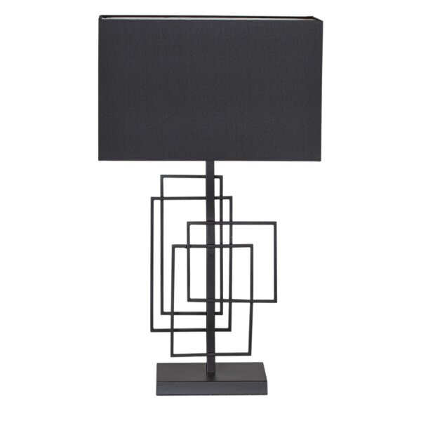 Lampe de chevet Métal Tissu 69 cm Noir E27 Moderne