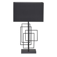 Lampe de chevet Métal Tissu 69 cm Noir E27 Moderne