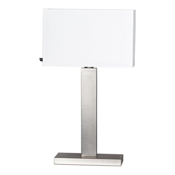 Lampe de table métal tissu 69,5 cm de haut E27 carré Moderne