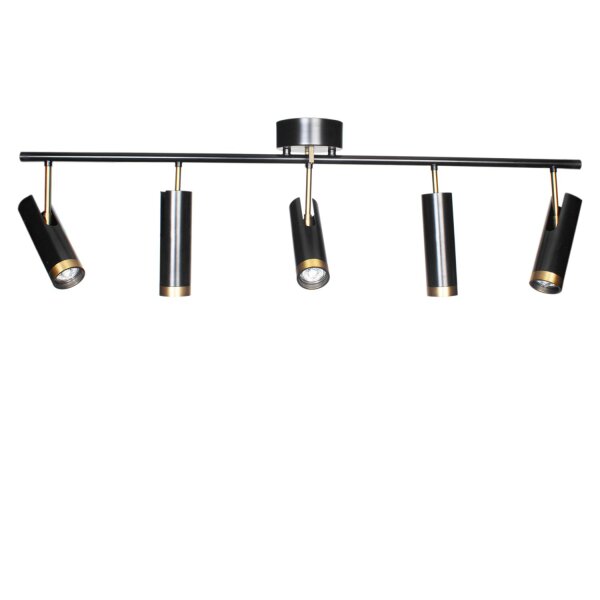 Spot de plafond noir or L : 110 cm 4-flamme GU10