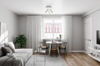 Projecteur de plafond blanc or L : 30 cm petit 3-flamme GU10