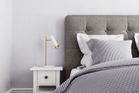 Lampe de bureau blanc or hauteur 49 cm GU10 réglable