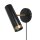Lampe de lecture murale avec fiche c&acirc;ble GU10 noir or r&eacute;glable