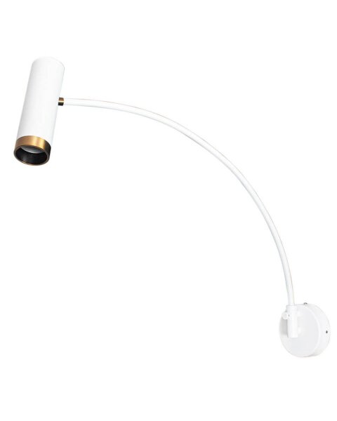 Applique murale avec interrupteur blanc métal bras articulé GU10