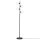 Lampadaire Salon 160 cm noir blanc métal verre 4x G9