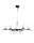 Suspension métal verre L : 100 cm H : max. 160 cm 10x G9