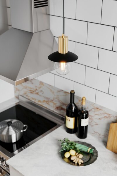 Lampe à suspendre métal 16 cm de large H : max. 350 cm pour E27