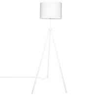 Lampadaire métal tissu 145 cm de haut Tripode...