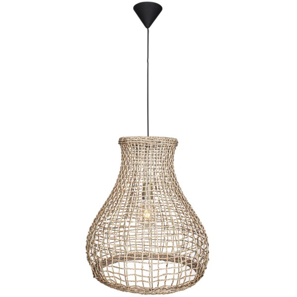 Lampe à suspendre Corbeille Boho 49 cm de large E27 en métal dalgues marines