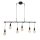 Suspension métal noir 110 cm de long pour 6x E27