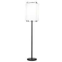 Lampadaire tissu m&eacute;tal E27 hauteur 150 cm noir blanc