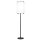 Lampadaire tissu métal E27 hauteur 150 cm noir blanc