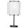 Lampe de table tissu métal 50 cm noir blanc E27