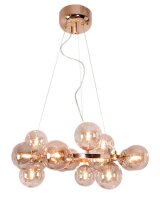 Lampe à suspendre verre fumé métal...