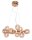 Lampe à suspendre verre fumé métal 58 cm de large Moderne 15x G9