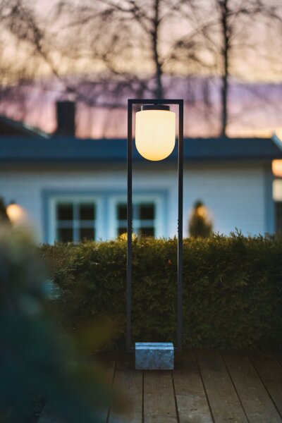 Lampadaire Terrasse 120 cm E27 IP44 Marbre Pied avec câble