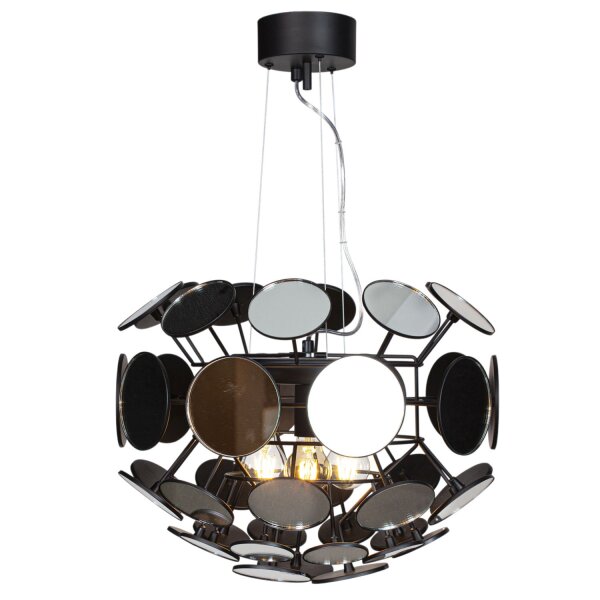 Suspension Moderne Ø 58 cm rond verre miroir métal 3x E27