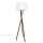 Lampadaire tripode hauteur 160 cm tissu bois E27 en noyer blanc