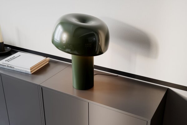 Lampe de table métal E27 41 cm de haut Vert Rétro inclinable