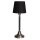 Lampe de table tissu métal E27 59,5 cm en noir argenté