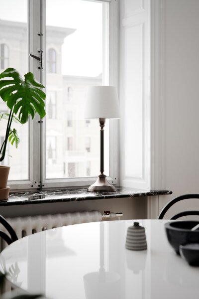 Lampe de chevet Métal Tissu 59,5 cm E27 Classique ELIN