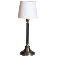 Lampe de chevet Métal Tissu 59,5 cm E27 Classique...