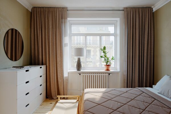 Lampe de chevet tissu céramique 74 cm de haut brun blanc E27