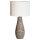 Lampe de chevet tissu céramique 74 cm de haut brun blanc E27