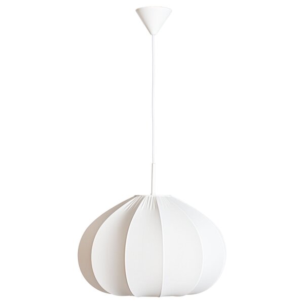 Lampe à suspendre Blanc Abat-jour en tissu 50 cm de large H : max. 120 cm E27