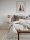 Lampe de table céramique tissu 54,5 cm de haut Beige E27 Floral
