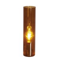 Lampe de table verre fumé métal hauteur 40...