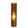 Lampe de table verre fum&eacute; m&eacute;tal hauteur 40 cm en cognac E27