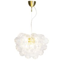 Lampe &agrave; suspendre verre m&eacute;tal L : 50 cm H :...