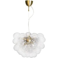 Lampe à suspendre verre métal L : 50 cm H :...