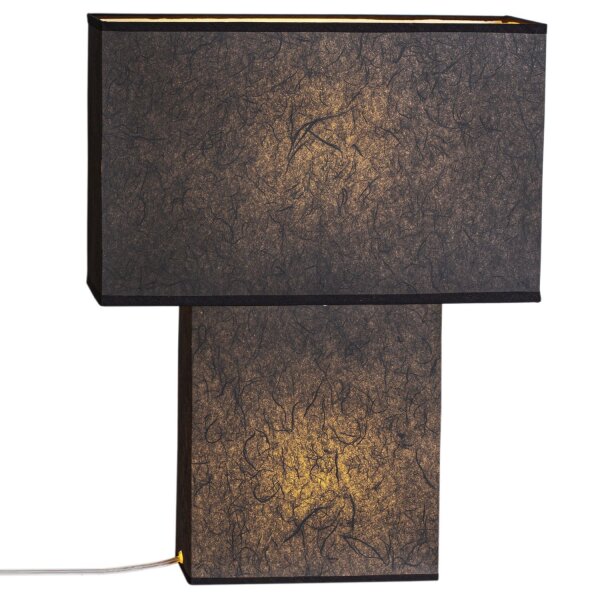 Lampe de chevet Papier 50 cm Noir carré Moderne 2x E27