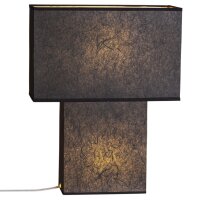 Lampe de chevet Papier 50 cm Noir carré Moderne 2x...