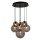 Suspension m&eacute;tal verre fum&eacute; L : 54 cm H : max. 120 cm