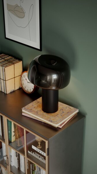 Lampe de table noir métal H : 41 cm Interrupteur à câble inclinable