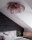 Lampe de plafonnier tissu métal 80 cm large flexible rose E27