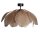 Lampe de plafonnier tissu métal L : 80 cm flexible en naturel E27