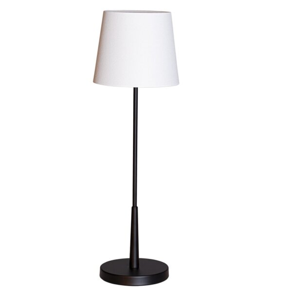 Lampe dappoint Noir Blanc 68,5 cm E27 Métal Tissu Moderne