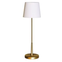 Lampe de table Or Blanc 68,5 cm E27 M&eacute;tal Tissu...