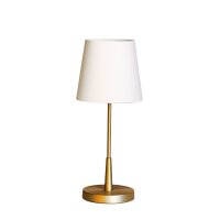 Lampe de chevet m&eacute;tal tissu 48,5 cm de haut E27 or...