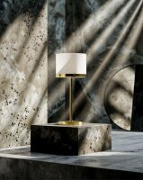 Lampe de table verre métal E27 55 cm en laiton...